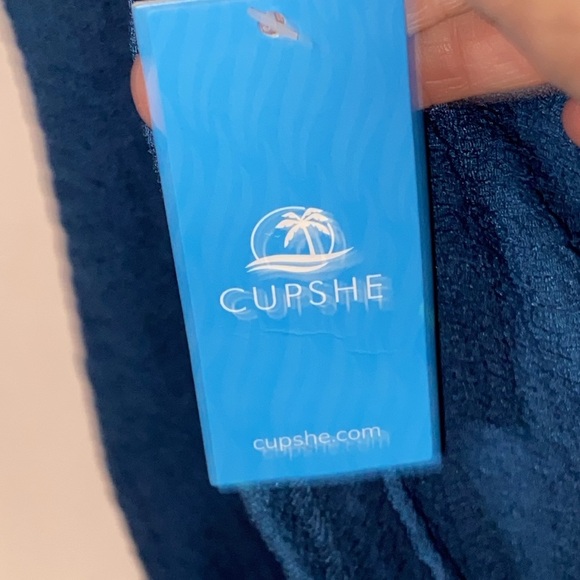 NWT Cupshe WO SIZE LARGE ROYAL Blue Short Sleeve Dress CASUAL DRAWSTRING WAIST - Picture 2 of 13